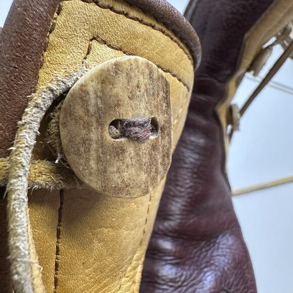 Handmade Moccasin Lace Up Boots Men 9 Barefoot The Soft Approach Leather USA 93 - Picture 8 of 15